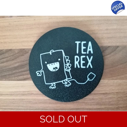 Tea Rex Dinosaur Teabag 3D Printed Mugs Drinks Coaster